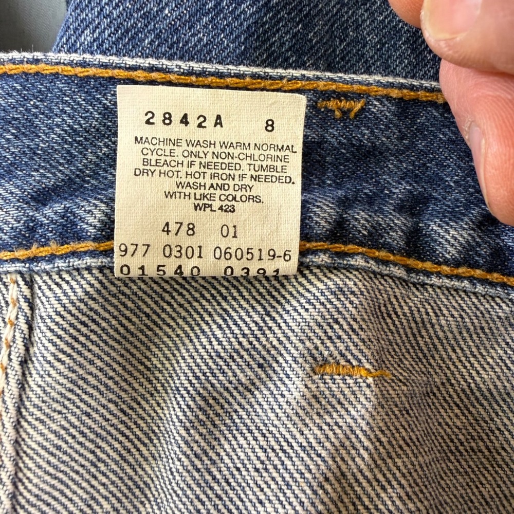 VTG Levis 550 Relaxed Fit Jeans Mens 54x30 Blue Denim Orange Tab Vintage 5-Pockt - Picture 9 of 16